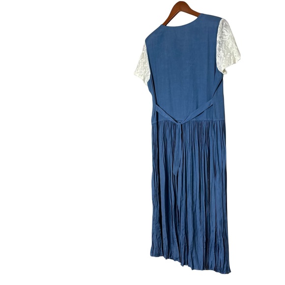 MOLLY MALLOY Vintage Layered Lace Top Vest Pleated Skirt MIDI GrannyCore Dress - Picture 6 of 14